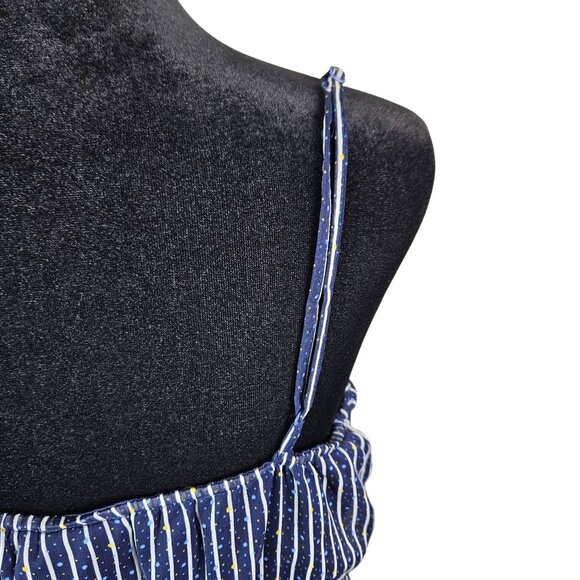 Tommy Girl Womens Navy & White Striped Maxi Sundress Size Small Casual Tiered - Picture 5 of 10